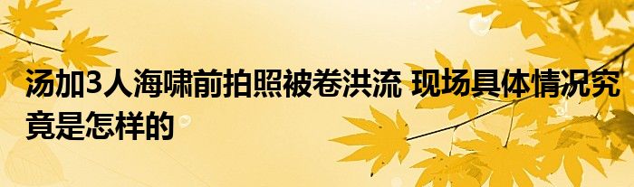 汤加3人海啸前拍照被卷洪流 现场具体情况究竟是怎样的