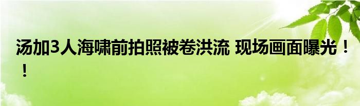 汤加3人海啸前拍照被卷洪流 现场画面曝光！！