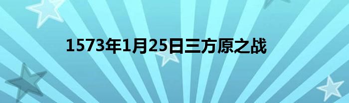 1573年1月25日三方原之战