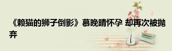 《赖猫的狮子倒影》慕晚晴怀孕 却再次被抛弃