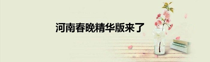 河南春晚精华版来了