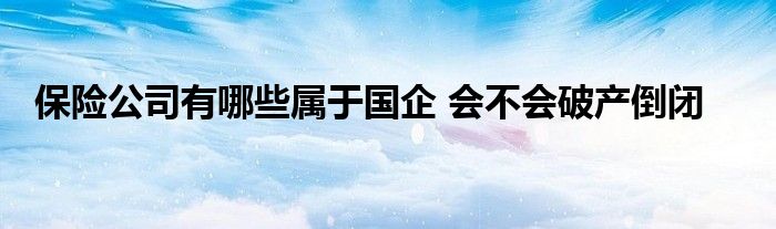 保险公司有哪些属于国企 会不会破产倒闭