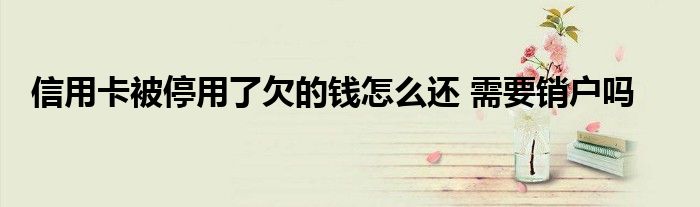 信用卡被停用了欠的钱怎么还 需要销户吗