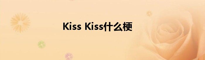 Kiss Kiss什么梗