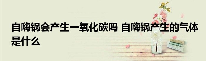 自嗨锅会产生一氧化碳吗 自嗨锅产生的气体是什么