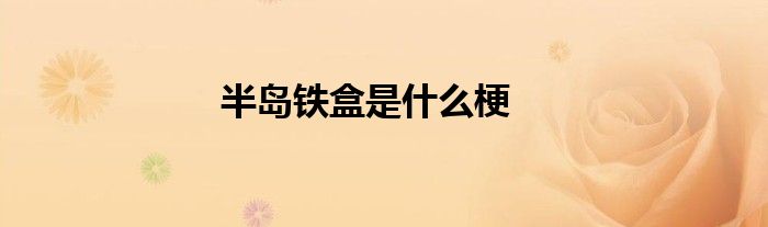 半岛铁盒是什么梗