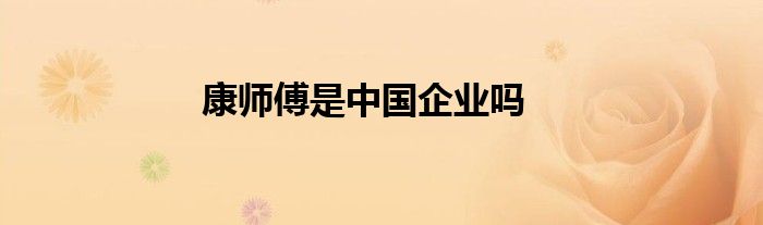 康师傅是中国企业吗