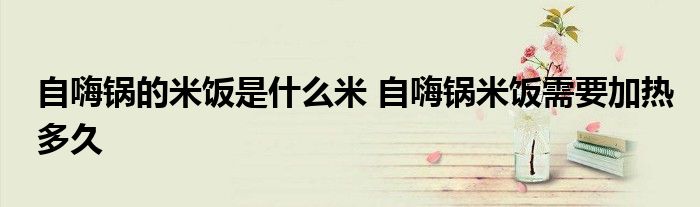 自嗨锅的米饭是什么米 自嗨锅米饭需要加热多久