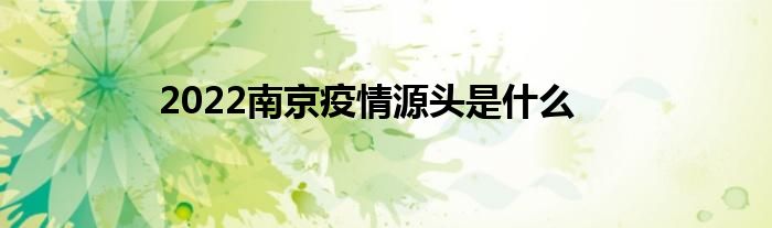 2022南京疫情源头是什么
