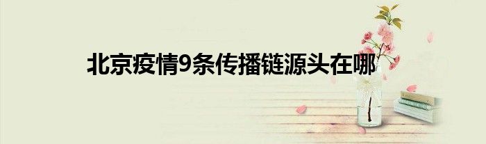 北京疫情9条传播链源头在哪
