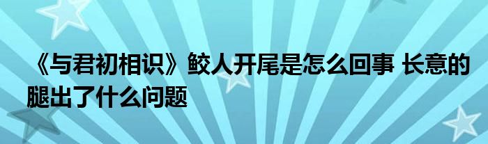 《与君初相识》鲛人开尾是怎么回事 长意的腿出了什么问题
