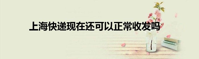 上海快递现在还可以正常收发吗