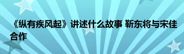 《纵有疾风起》讲述什么故事 靳东将与宋佳合作