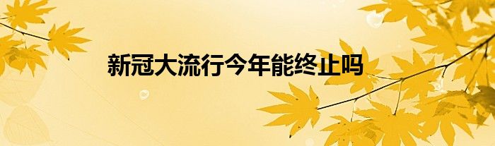新冠大流行今年能终止吗