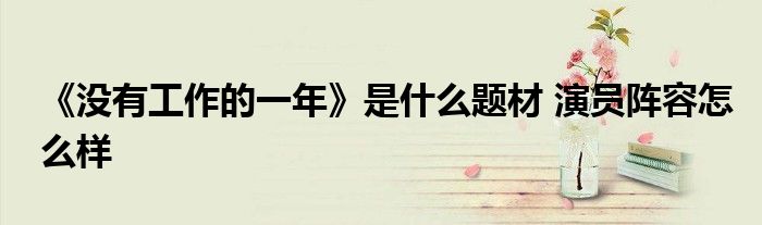 《没有工作的一年》是什么题材 演员阵容怎么样