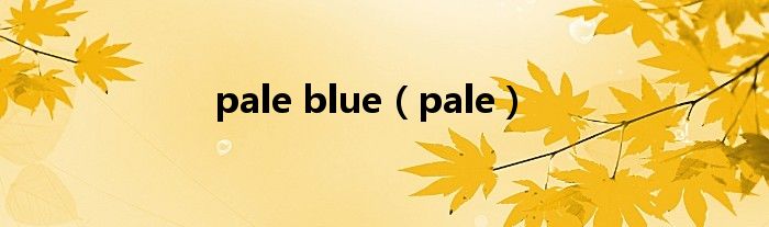 pale blue（pale）