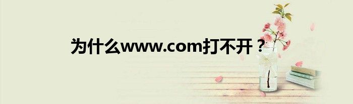 为什么www.com打不开？