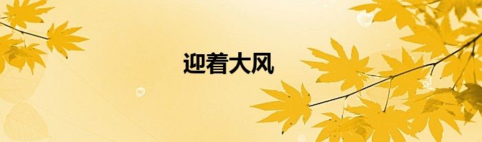 迎着大风