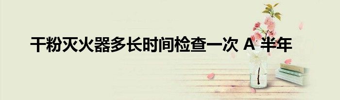 干粉灭火器多长时间检查一次 A 半年