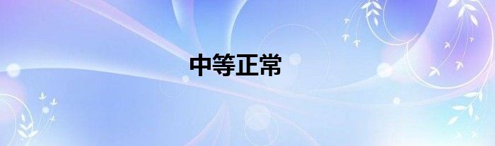 中等正常