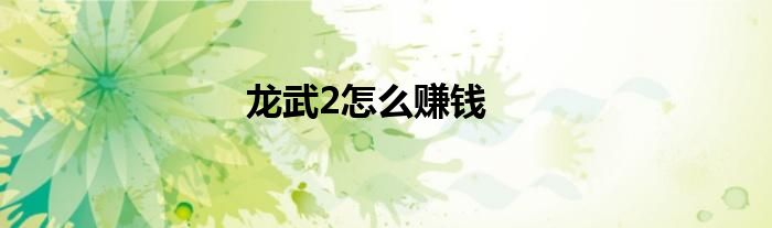 龙武2怎么赚钱