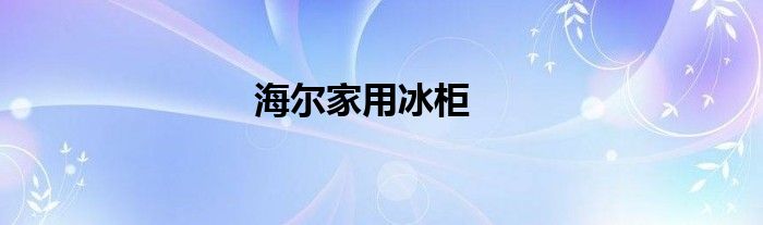 海尔家用冰柜
