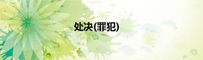 处决(罪犯)