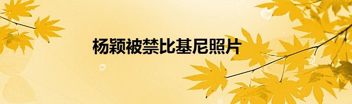 杨颖被禁比基尼照片