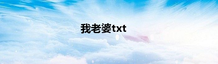 我老婆txt