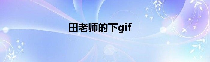 田老师的下gif