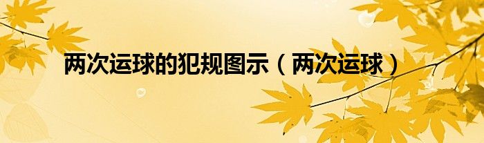 两次运球的犯规图示（两次运球）