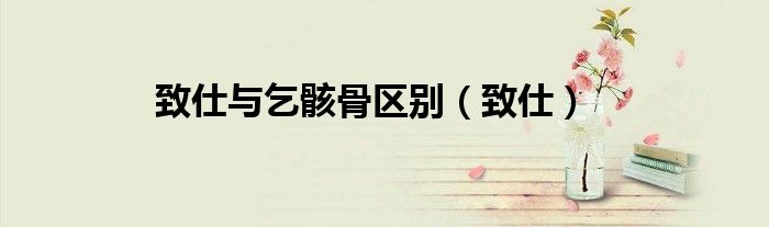 致仕与乞骸骨区别（致仕）