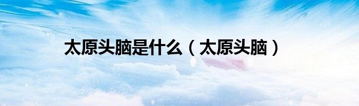 太原头脑是什么（太原头脑）