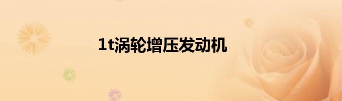 1t涡轮增压发动机