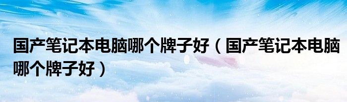 国产笔记本电脑哪个牌子好（国产笔记本电脑哪个牌子好）