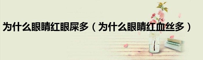 为什么眼睛红眼屎多（为什么眼睛红血丝多）