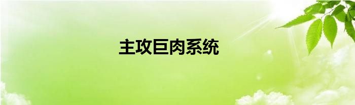主攻巨肉系统