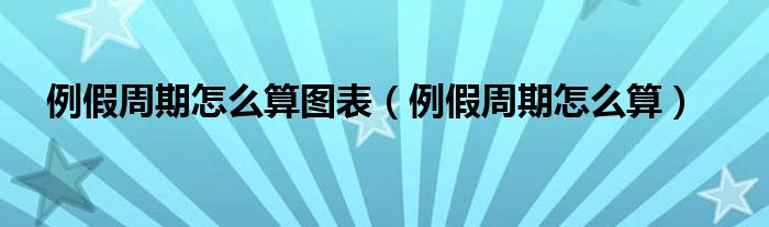 例假周期怎么算图表（例假周期怎么算）