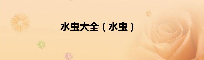 水虫大全（水虫）