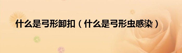 什么是弓形卸扣（什么是弓形虫感染）