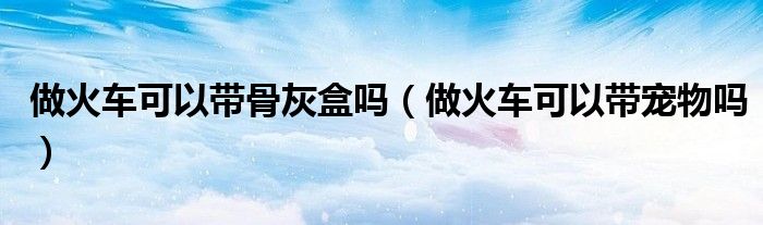做火车可以带骨灰盒吗(做火车可以带宠物吗)