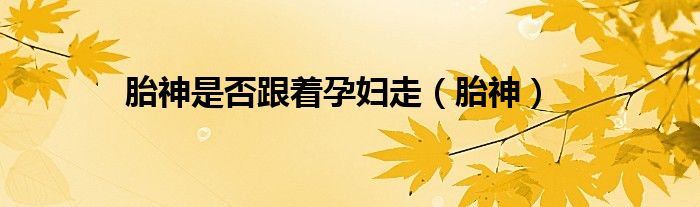 胎神是否跟着孕妇走（胎神）