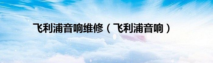 飞利浦音响维修（飞利浦音响）
