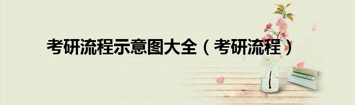 考研流程示意图大全（考研流程）