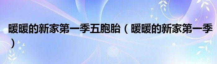 暖暖的新家第一季五胞胎(暖暖的新家第一季)