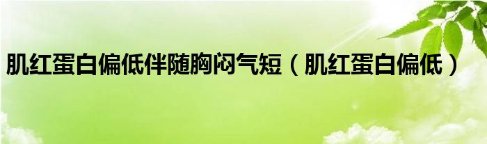 肌红蛋白偏低伴随胸闷气短（肌红蛋白偏低）