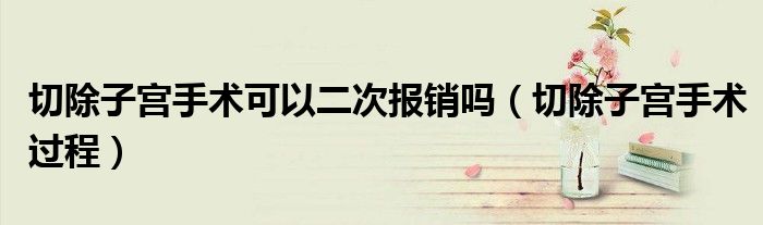 切除子宫手术可以二次报销吗（切除子宫手术过程）