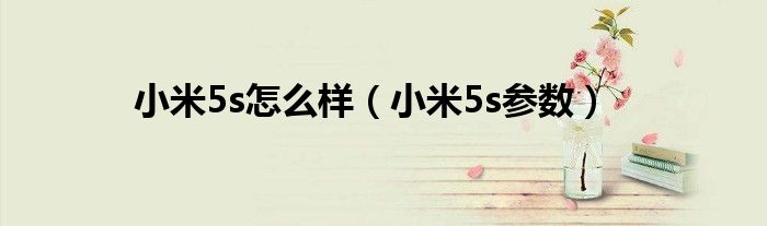 小米5s怎么样（小米5s参数）
