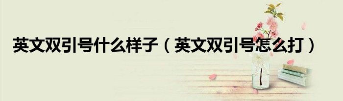 英文双引号什么样子（英文双引号怎么打）