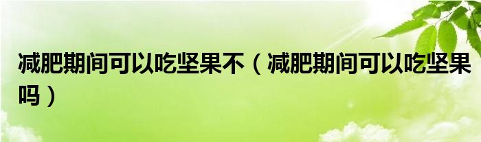 减肥期间可以吃坚果不（减肥期间可以吃坚果吗）
